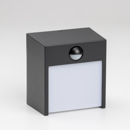 Brilagi - Зовнішній настінний світильник з LED і сенсором TERNI LED/12W/230V чорний IP44