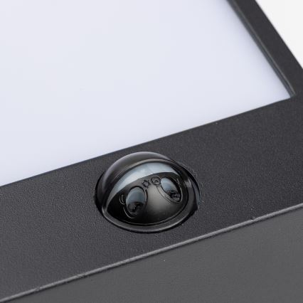 Brilagi - Зовнішній настінний світильник з LED і сенсором TERNI LED/12W/230V чорний IP44