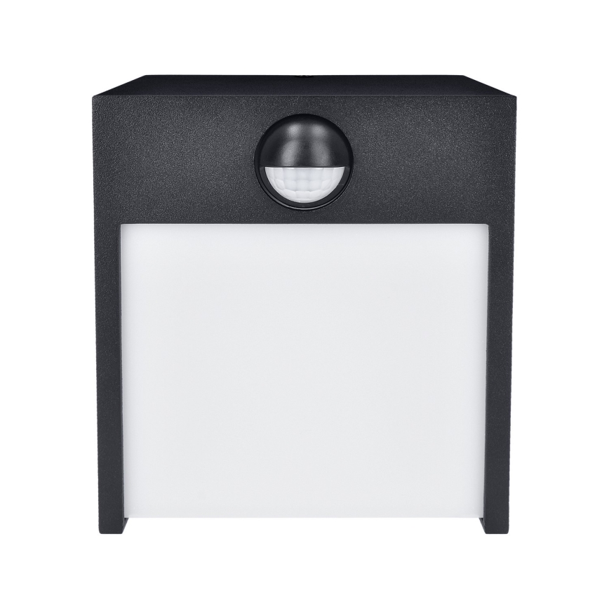 Brilagi - Зовнішній настінний світильник з LED і сенсором TERNI LED/12W/230V чорний IP44
