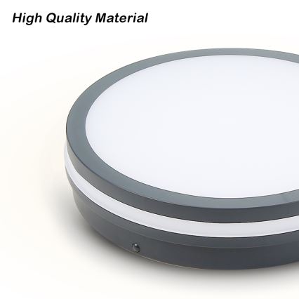 Brilagi - Вуличний світильник з LED та сенсором BENE LED/18W/230V діам. 22 см антрацит IP54