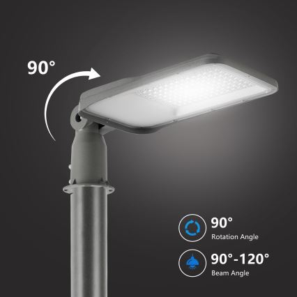 Brilagi - LED зовнішній вуличний ліхтар зі шарніром URBANLIGHT LED/100W/230V сірий IP65