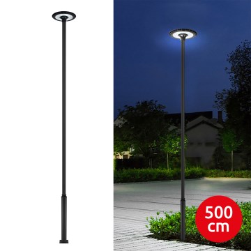 Brilagi - LED вуличний світильник зі стовпом 5 м URBANSPARK LED/120W/230V чорний IP65