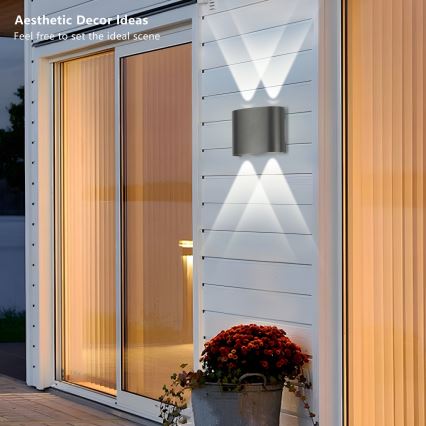 Brilagi - LED Вуличний настінний світильник FLAREBOX LED/4W/230V антрацит IP65