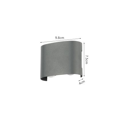 Brilagi - LED Вуличний настінний світильник FLAREBOX LED/4W/230V антрацит IP65