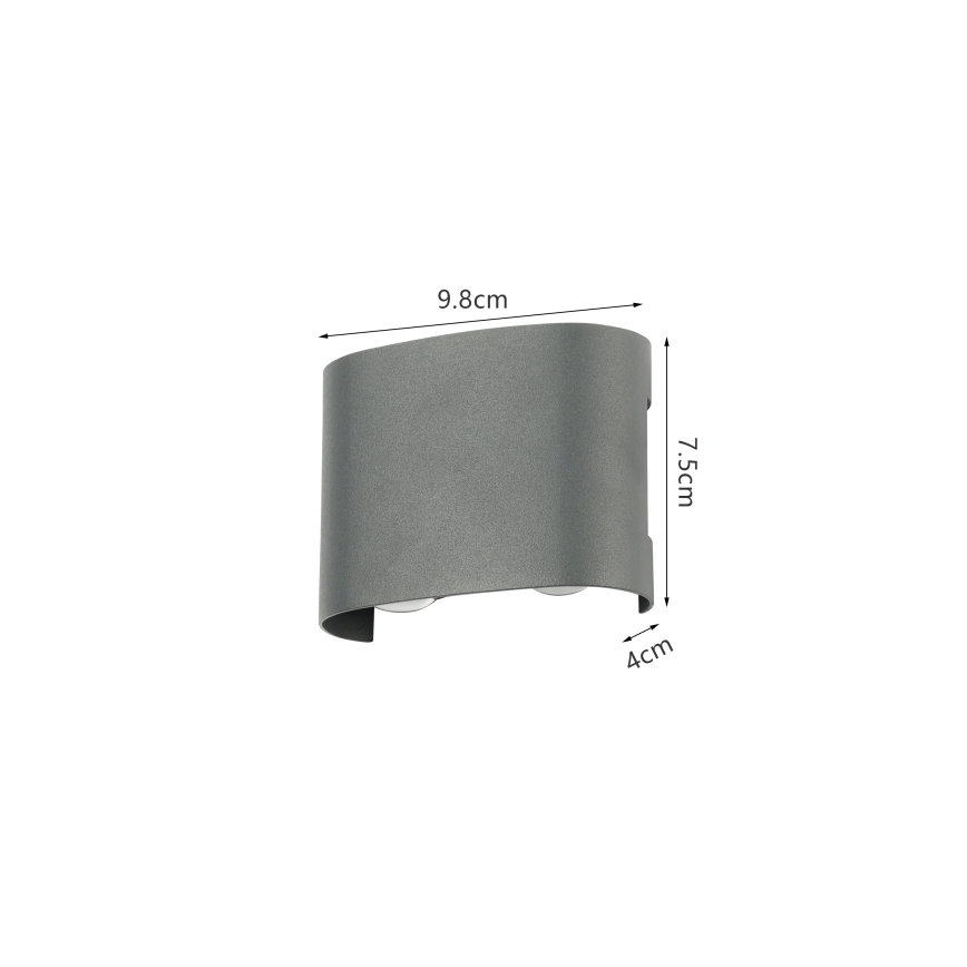 Brilagi - LED Вуличний настінний світильник FLAREBOX LED/4W/230V антрацит IP65