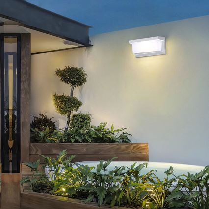 Brilagi - LED Вуличний настінний світильник з датчиком BRICKY LED/12W/230V білий IP54