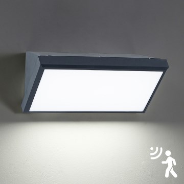 Brilagi - LED Вуличний настінний світильник з датчиком TRIANGLE LED/20W/230V антрацит IP65