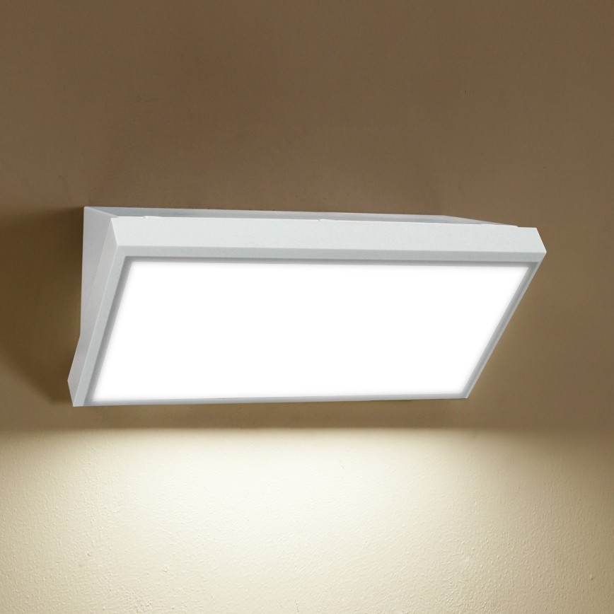 Brilagi - LED Вуличний настінний світильник з датчиком TRIANGLE LED/20W/230V білий IP65