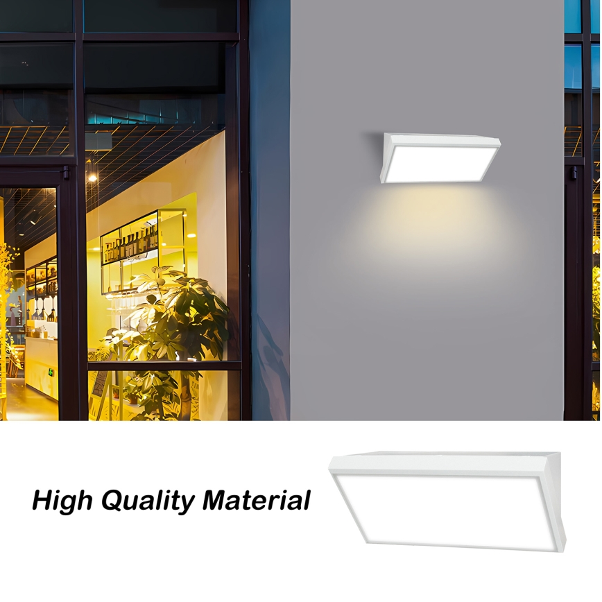 Brilagi - LED Вуличний настінний світильник з датчиком TRIANGLE LED/20W/230V білий IP65