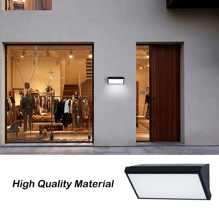 Brilagi - LED Вуличний настінний світильник з датчиком TRIANGLE LED/20W/230V чорний IP65