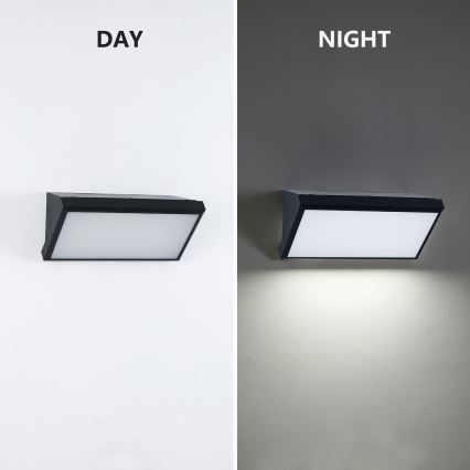 Brilagi - LED Вуличний настінний світильник з датчиком TRIANGLE LED/20W/230V чорний IP65