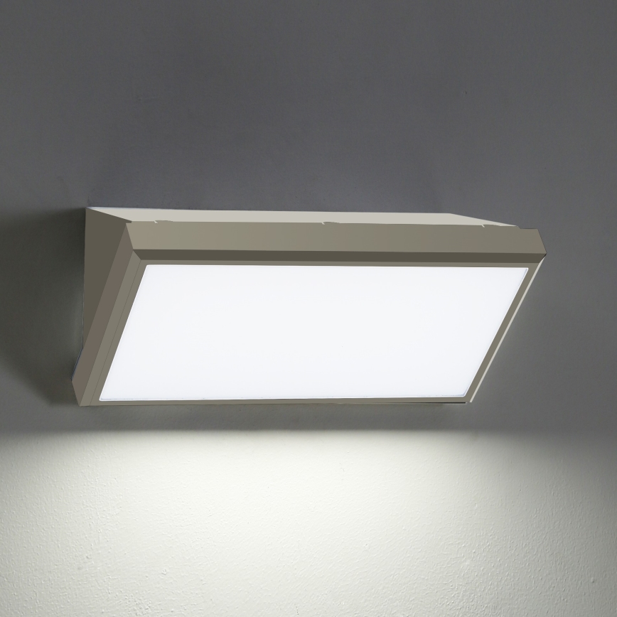 Brilagi - LED Вуличний настінний світильник з датчиком TRIANGLE LED/20W/230V сірий IP65