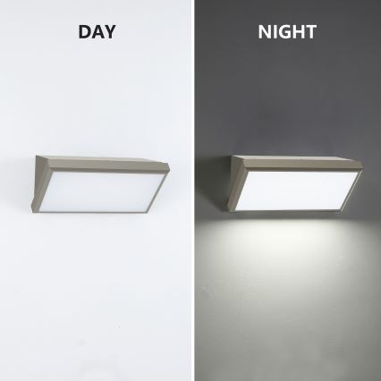 Brilagi - LED Вуличний настінний світильник з датчиком TRIANGLE LED/20W/230V сірий IP65