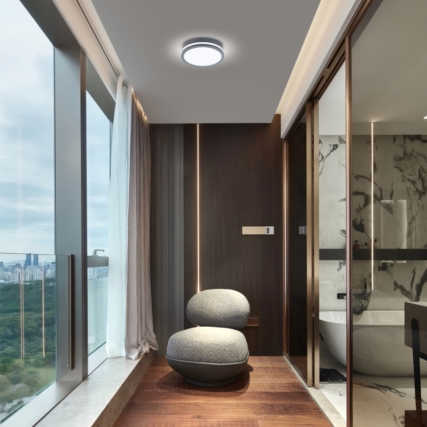 Brilagi - Вуличний світильник LED з датчиком BENE LED/24W/230V діам. 26 см антрацит IP54