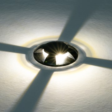 Brilagi - LED вуличний вбудований світильник для проїзду GROUNDRAY LED/1W/230V чорний IP67