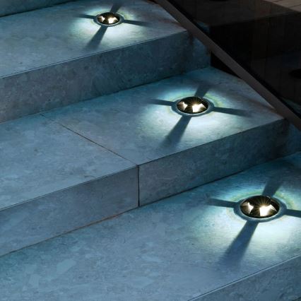 Brilagi - LED вуличний вбудований світильник для проїзду GROUNDRAY LED/1W/230V чорний IP67