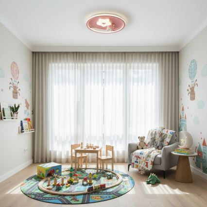 Brilagi - LED дитячий стельовий світильник BUNNY з регулюванням яскравості LED/83W/230V 3000-6000K діаметр 49 см + пульт дистанційного керування