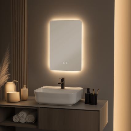 Brilagi - LED дзеркало з підігрівом для ванної DIANA LED/13W/230V 60x40 см IP44 CRI 90 з регулюванням яскравості + CCT