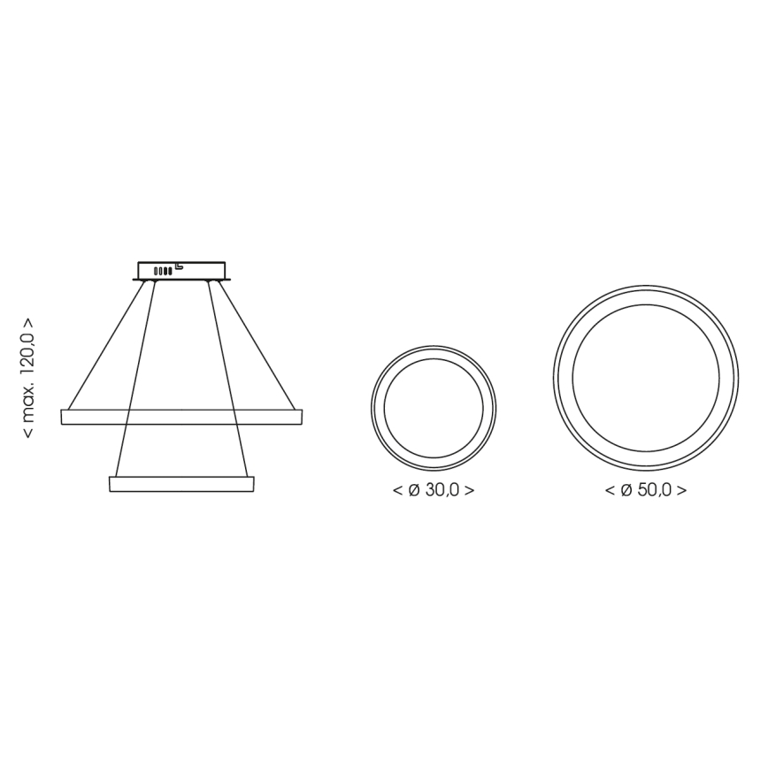 BRILAGI - регульована LED-люстра на тросі FALCON SLIM LED/68W/230V 3000-6500K діам. 50 см бежева + дистанційне керування