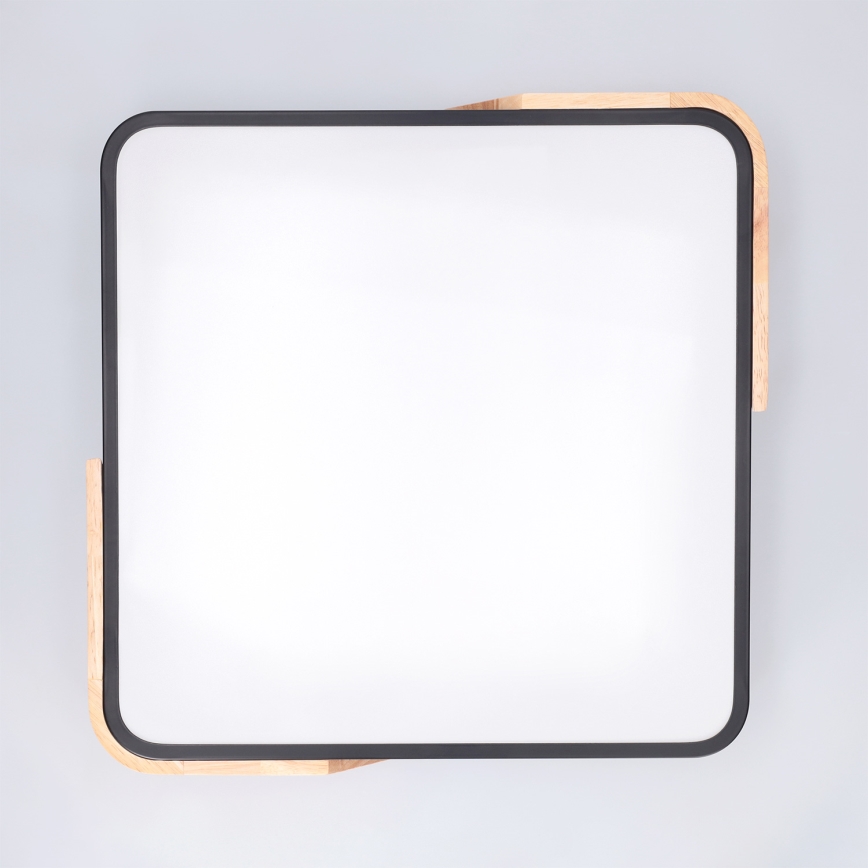 BRILAGI - LED стельовий світильник з регулюванням яскравості PILANA LED/48W/230V 3000-6500K дуб/чорний 42x42 cm + дистанційне керування