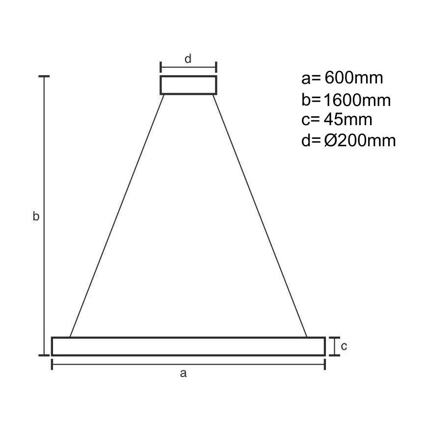 Brilagi - LED-люстра з регульованою яскравістю на тросі CIRCLE, 85 Вт/230 В, 3000–6500 К, діаметр 60 см, чорна + пульт дистанційного керування