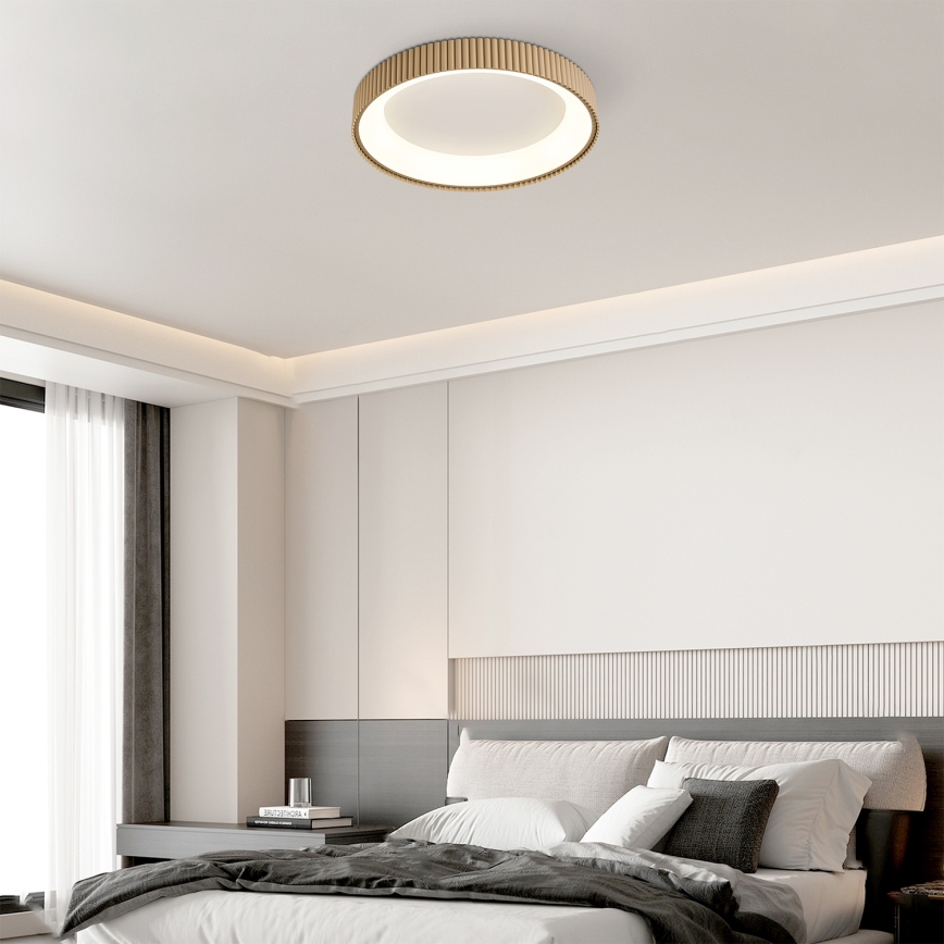 Brilagi - LED-стельовий світильник FALCON MODERN з регулюванням яскравості, 54 Вт, 230 В, 3000–6500 К, 60 см, бежевий + пульт дистанційного керування
