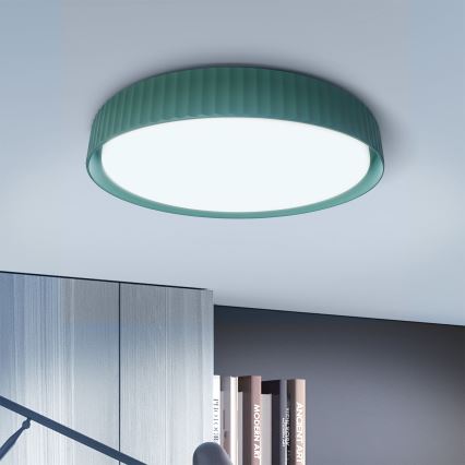Brilagi - LED-стельовий світильник LUCIA з регулюванням яскравості LED/48W/230V 3000-6500K, діаметр 41 см, зелений + пульт дистанційного керування