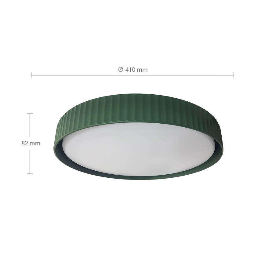 Brilagi - LED-стельовий світильник LUCIA з регулюванням яскравості LED/48W/230V 3000-6500K, діаметр 41 см, зелений + пульт дистанційного керування