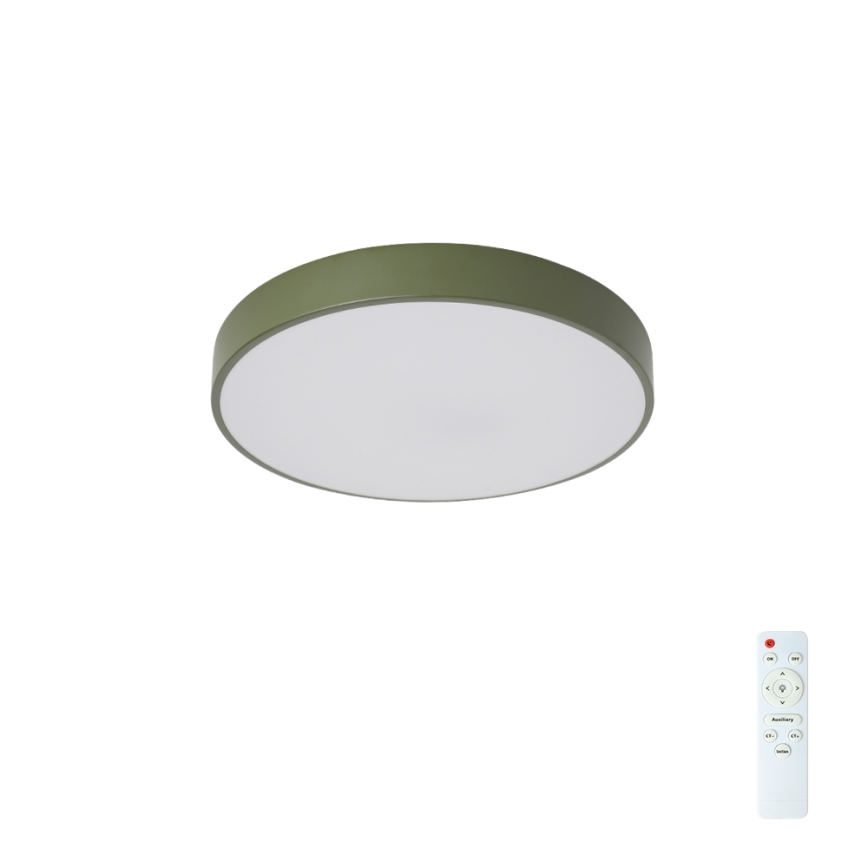 Brilagi - димований світлодіодний стельовий світильник POOL LED/36W/230V 3000-6000K, діаметр 30 см, зелений, з пультом дистанційного керування