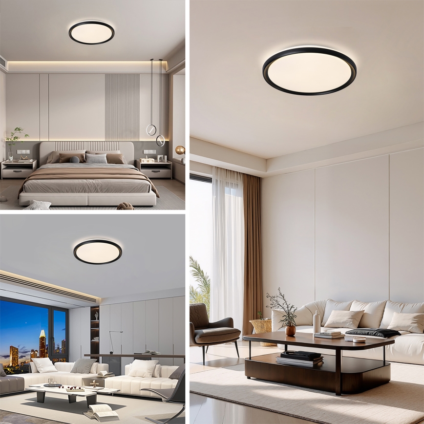 Brilagi - димований стельовий LED-світильник RIVO LED/72W/230V 3000-6000K чорний, діам. 50 см + пульт дистанційного керування