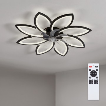 Brilagi - LED затемнюваний стельовий вентилятор LED/43W/230V 3000-6500K діаметр 90 см чорний + пульт дистанційного керування