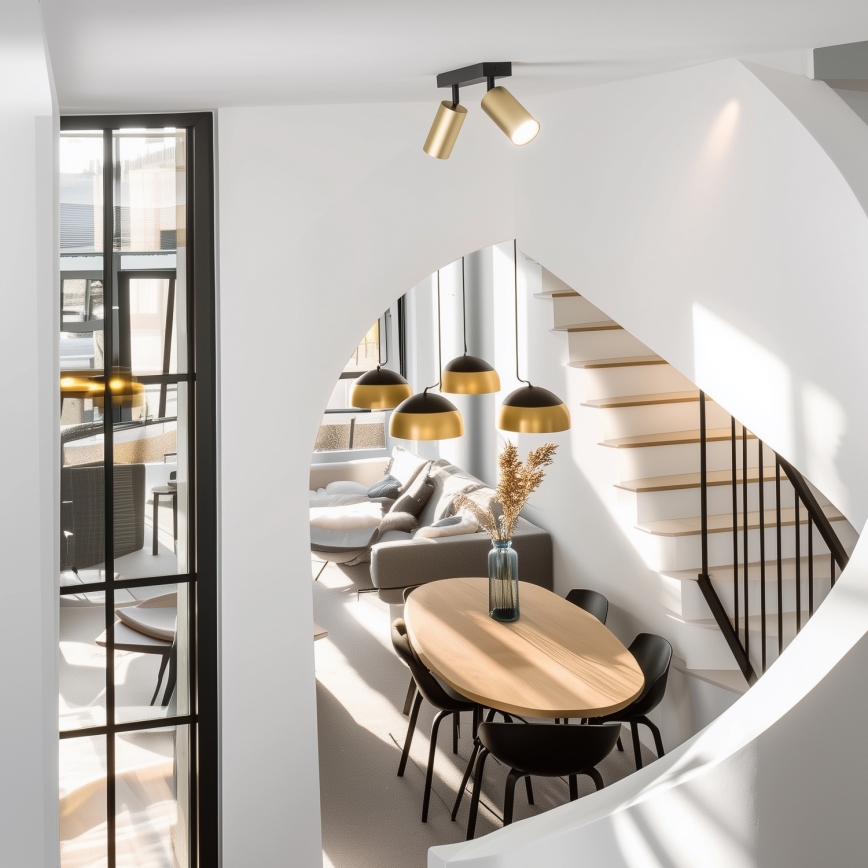 Brilagi - LED RGBW точковий світильник з регульованою яскравістю SELE GOLDEN 2xGU10/6,5W/230V 2700-6500K чорний/золотий