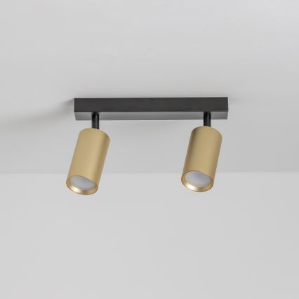 Brilagi - LED RGBW точковий світильник з регульованою яскравістю SELE GOLDEN 2xGU10/6,5W/230V 2700-6500K чорний/золотий