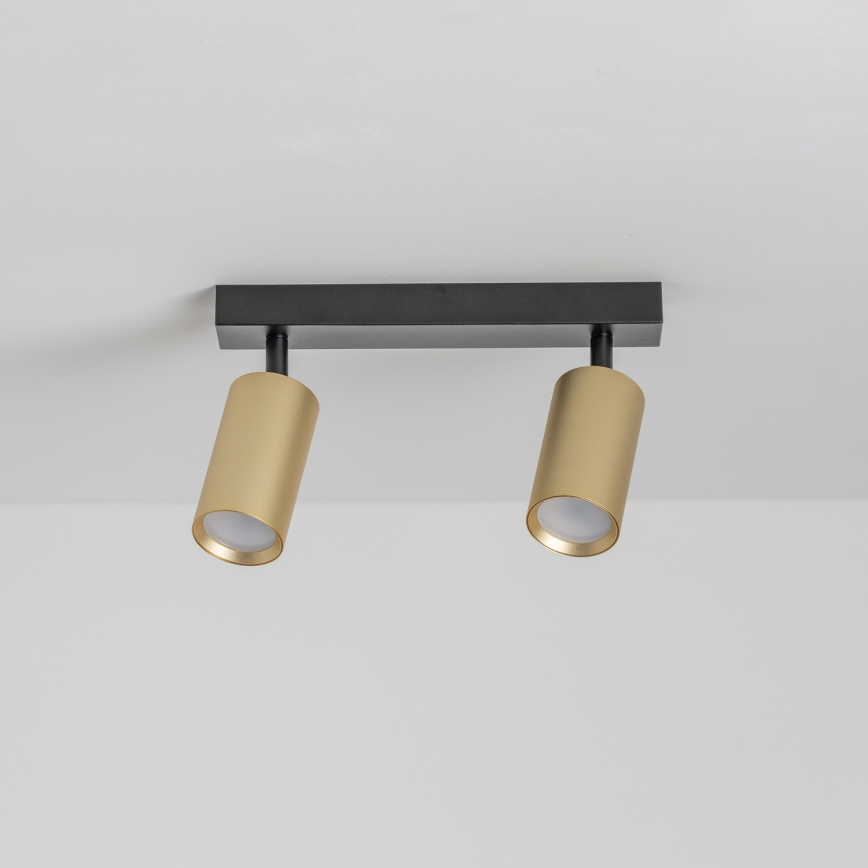 Brilagi - LED RGBW точковий світильник з регульованою яскравістю SELE GOLDEN 2xGU10/6,5W/230V 2700-6500K чорний/золотий