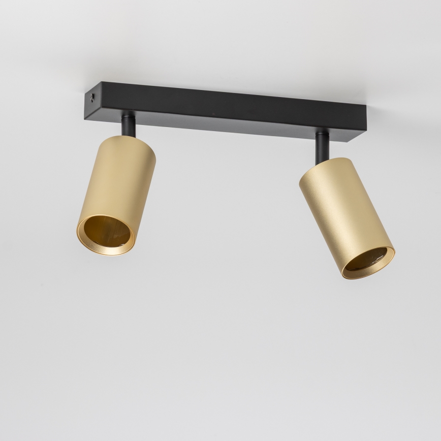 Brilagi - LED RGBW точковий світильник з регульованою яскравістю SELE GOLDEN 2xGU10/6,5W/230V 2700-6500K чорний/золотий