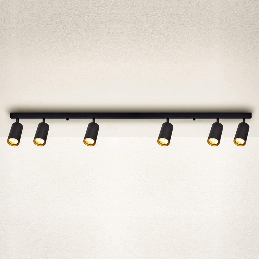 Brilagi - LED затемнюваний точковий світильник SELE 6xGU10/6,5W/230V 2700-6500K чорний/золотий