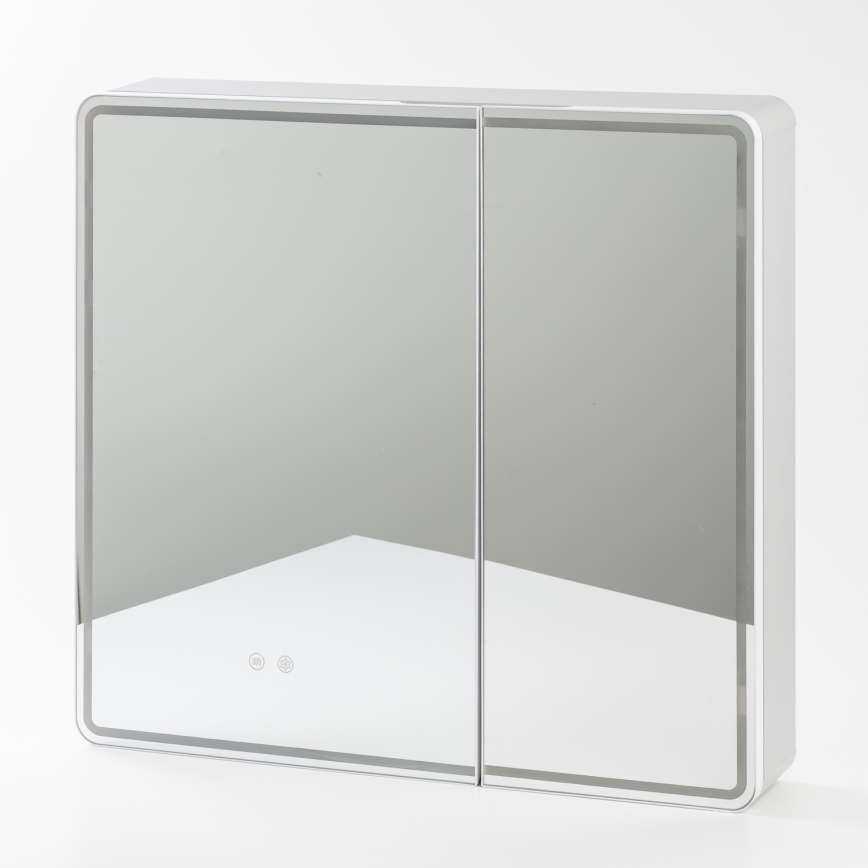 BRILAGI - LED-зеркальный шкафчик для ванной с подсветкой NOTO DOUBLE 77x70 см