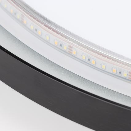 Brilagi - LED-зеркало для ванной ASTI LED/19W/230V Ø 60 см черное IP44 CRI 90 диммируемое + CCT