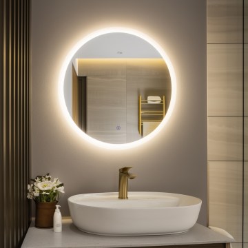 Brilagi - LED-зеркало для ванной CUNEO LED/19W/230V Ø 60 см IP44 CRI 90, диммируемое + CCT