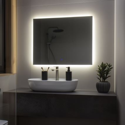 Brilagi - LED-зеркало для ванной LUCE LED/28W/230V 60x80 cm IP44 CRI 90 диммируемое + CCT