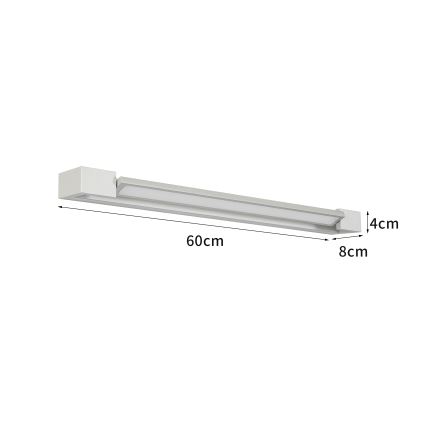 Brilagi - LED-подсветка зеркала для ванной AQUA LINE LED/18W/230V, 60 см, IP44, матовый хром, CRI 90