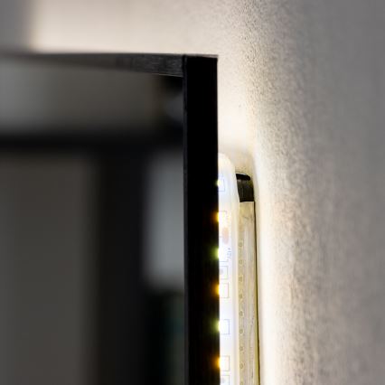 Brilagi - LED зеркало для ванной SUELLO LED/28W/230V 60x80 см чёрное IP44 CRI 90 диммируемое + CCT