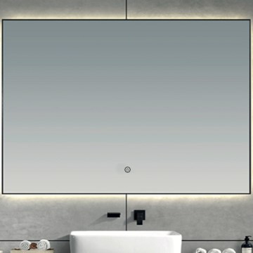 Brilagi - LED зеркало для ванной SUELLO LED/28W/230V 60x80 см чёрное IP44 CRI 90 диммируемое + CCT