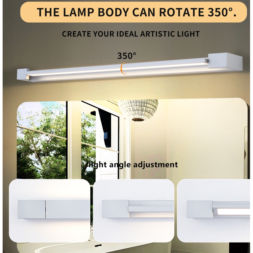 Brilagi - LED-подсветка для зеркал в ванной AQUA LINE LED/24 Вт/230 В 90 см IP44 матовый хром CRI 90