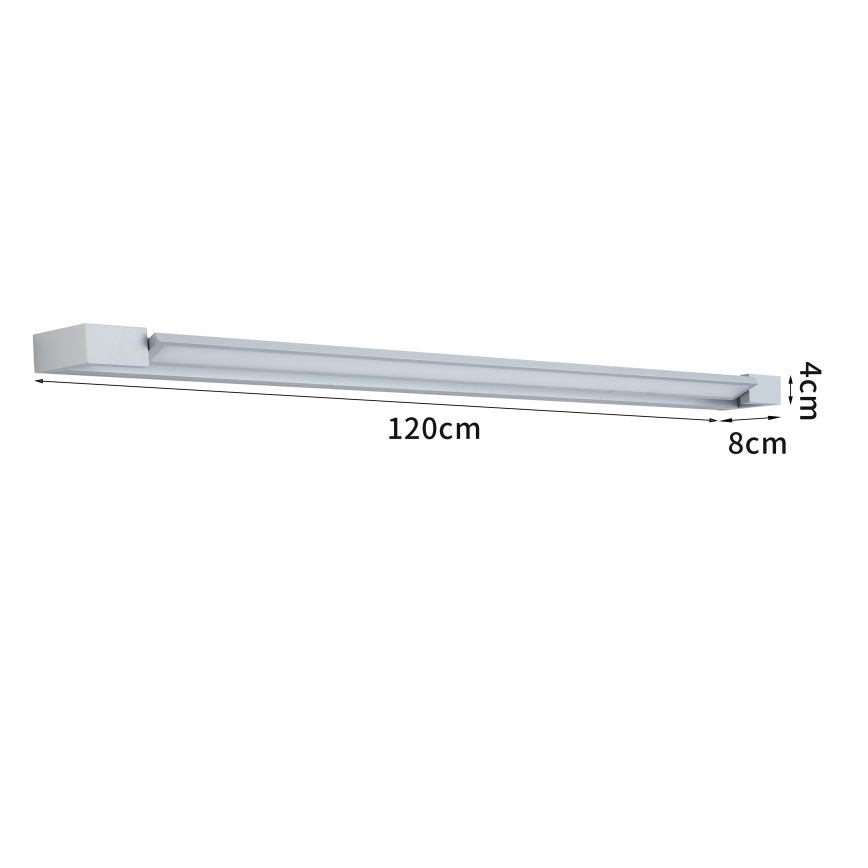 Brilagi - LED-подсветка зеркала для ванной AQUA LINE LED/36W/230V 120 cm IP44 матовый хром CRI 90