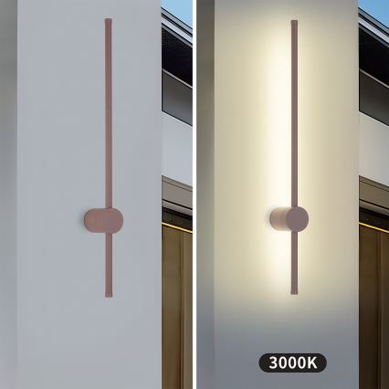 Brilagi - світлодіодний зовнішній настінний світильник AURA LED/12W/230V 3000K IP54 65 см коричневий CRI 90