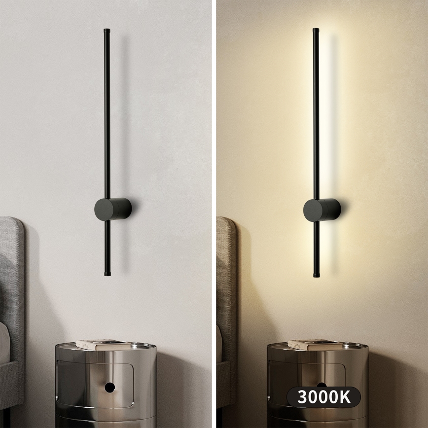 Brilagi - LED зовнішній настінний світильник AURA LED/12W/230V 3000K IP54 65 см чорний