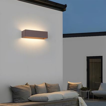 Brilagi - LED зовнішній настінний світильник DONNANI LED/12W/230V коричневий IP44