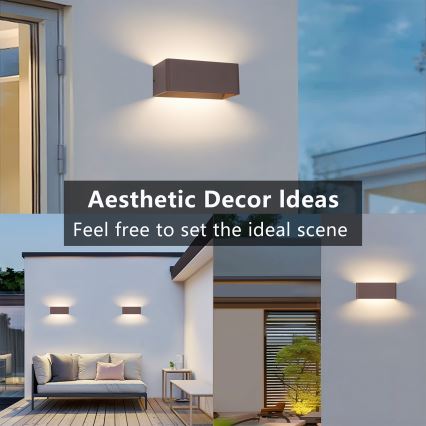 Brilagi - LED зовнішній настінний світильник DONNANI LED/7 Вт/230 В коричневий IP44
