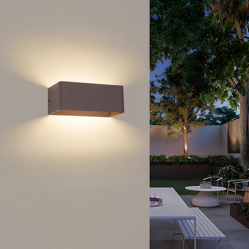 Brilagi - LED зовнішній настінний світильник DONNANI LED/7 Вт/230 В коричневий IP44